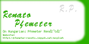 renato pfemeter business card